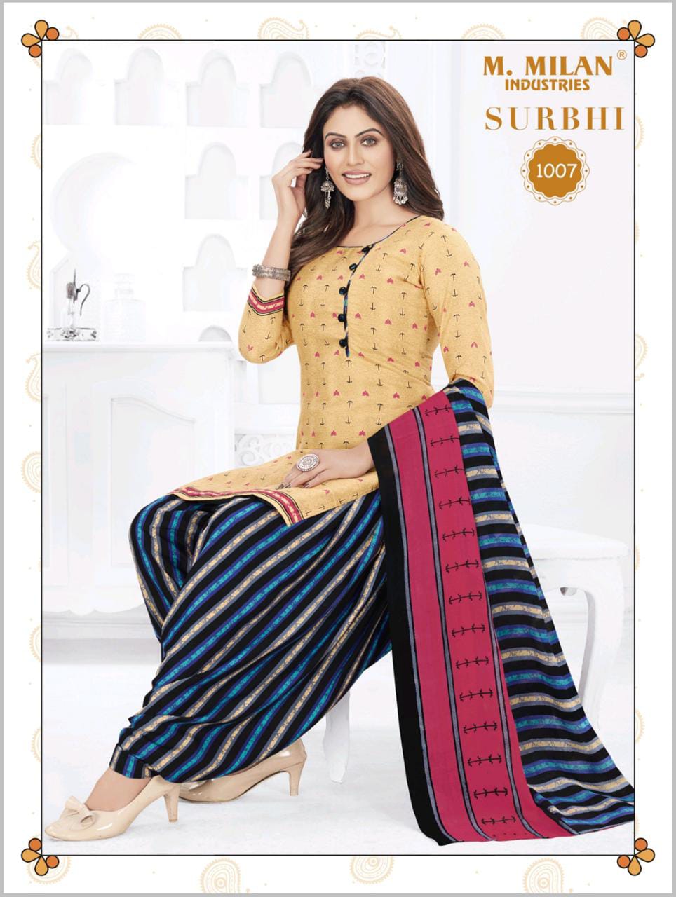 M Milan Surbhi 1 Bandhani Ethnic Wear Cotton Ready Made Regular Wear Dress Collection